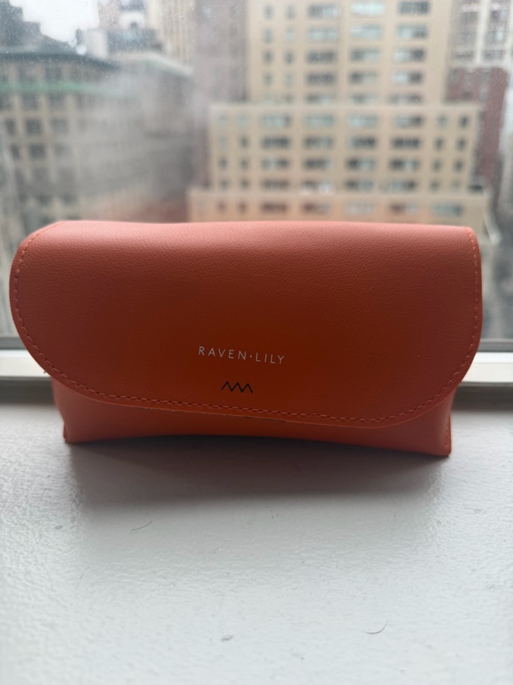 Raven + Lily Coral-Orange Sunglasses Case